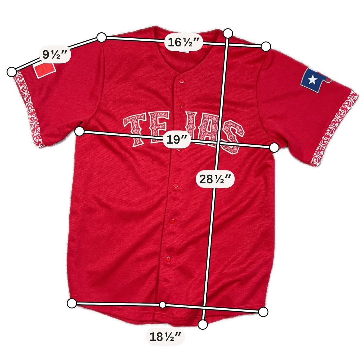 TEJAS Dallas College Jersey #23 Mexico Texas Flag Men's M Baseball