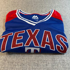 Majestic Texas Rangers Women's M Glitter V-Neck Baseball Shirt MLB