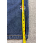 Bare Fox OneColorOneNation Jeans 26 Rose Embroidered Dark Wash Y2K Denim