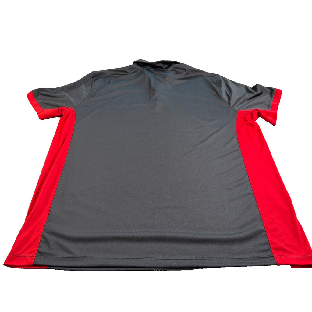 Nike Ole Miss Rebels Polo Shirt Mens 2XL Gray Red Dri-FIT NCAA Golf Performance