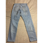 Zara Mens Jeans 31 Light Wash Slim Straight Cropped Ankle Denim 26.5 Inseam