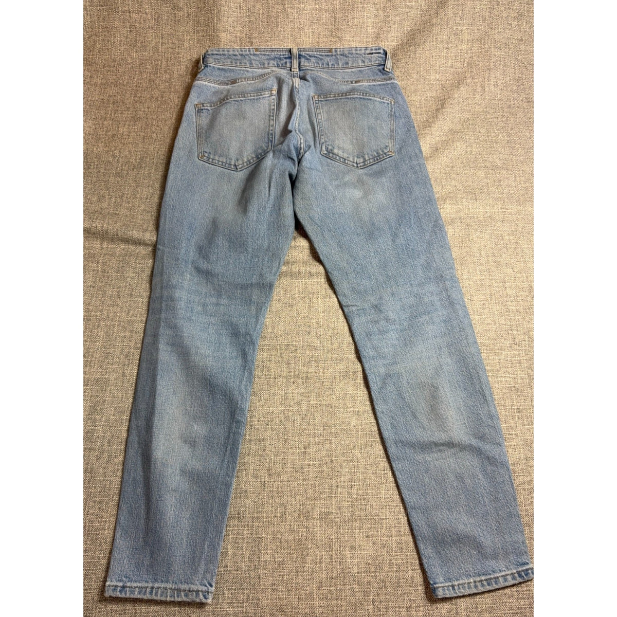 Zara Mens Jeans 31 Light Wash Slim Straight Cropped Ankle Denim 26.5 Inseam