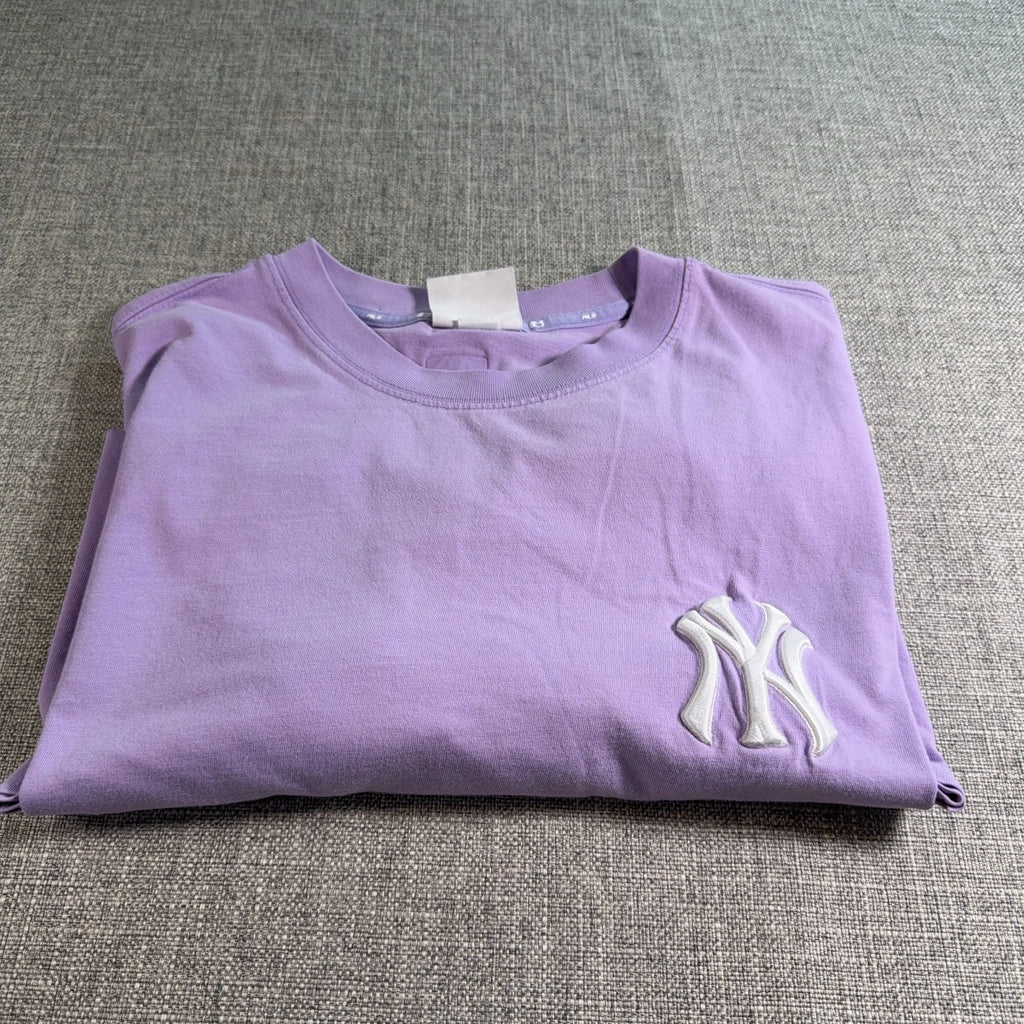MLB Korea Oversized New York Yankees T Shirt Mens Large Purple Lavender NY