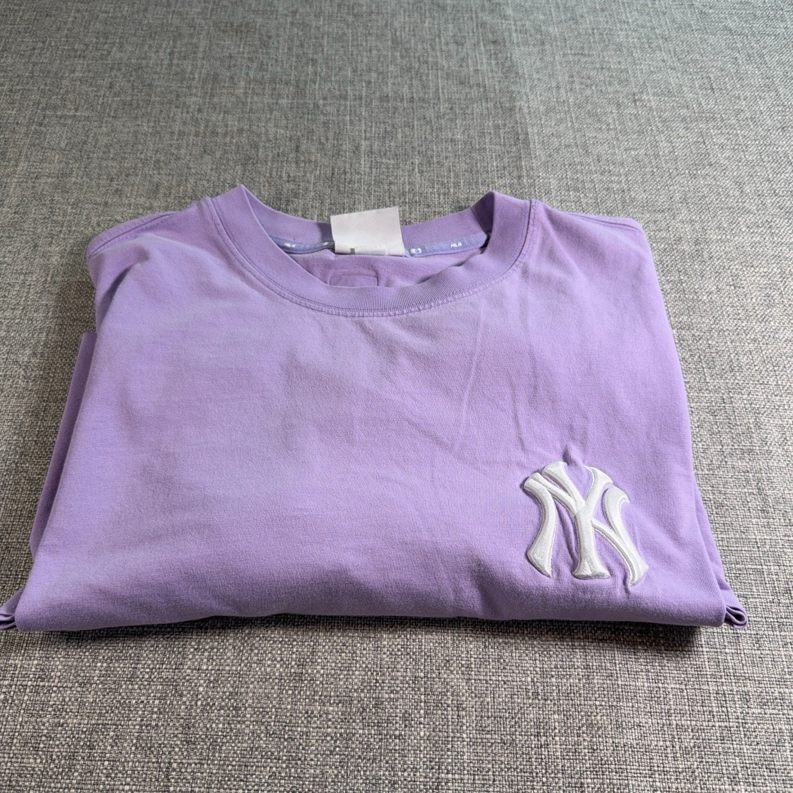 MLB Korea Oversized New York Yankees T Shirt Mens Large Purple Lavender NY