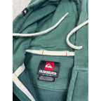 Quiksilver Mens XL Green Full Zip Graphic Hoodie Surf Skate 2011