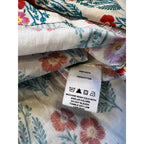 Mersea Floral Pajama Top Womens Small Cotton Button Front Lounge Sleep Shirt Cot