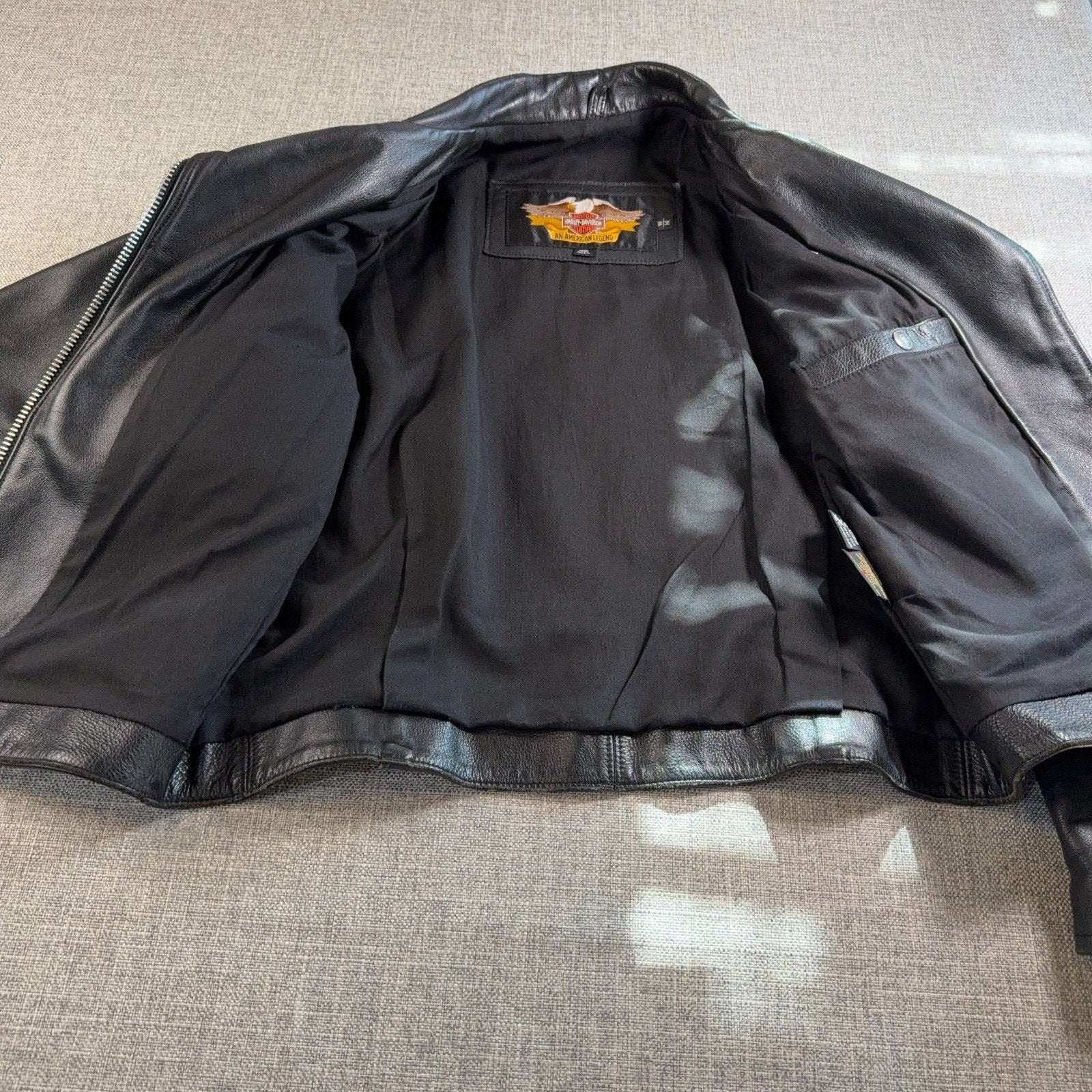 Vintage Harley-Davidson Leather Moto Jacket Women M Made USA American Legend