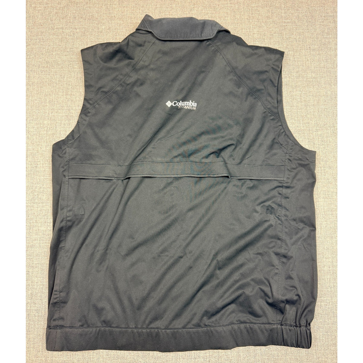 Columbia Titanium Omni-Tech Vest Men L Black Yellow Zip Waterproof Interchange