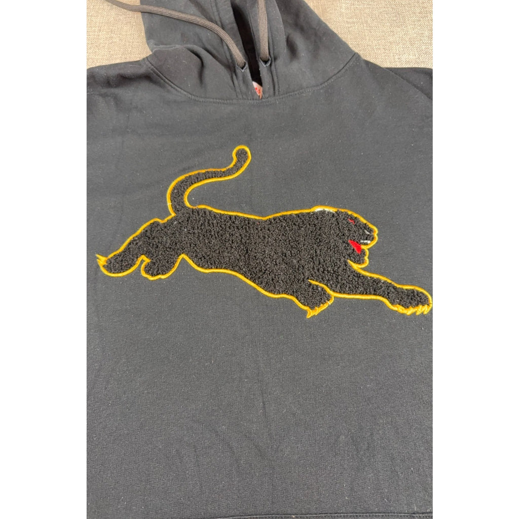 Cousins Panthers Hoodie Mens L Black Chenille Panther Stars 1966 Sportswear
