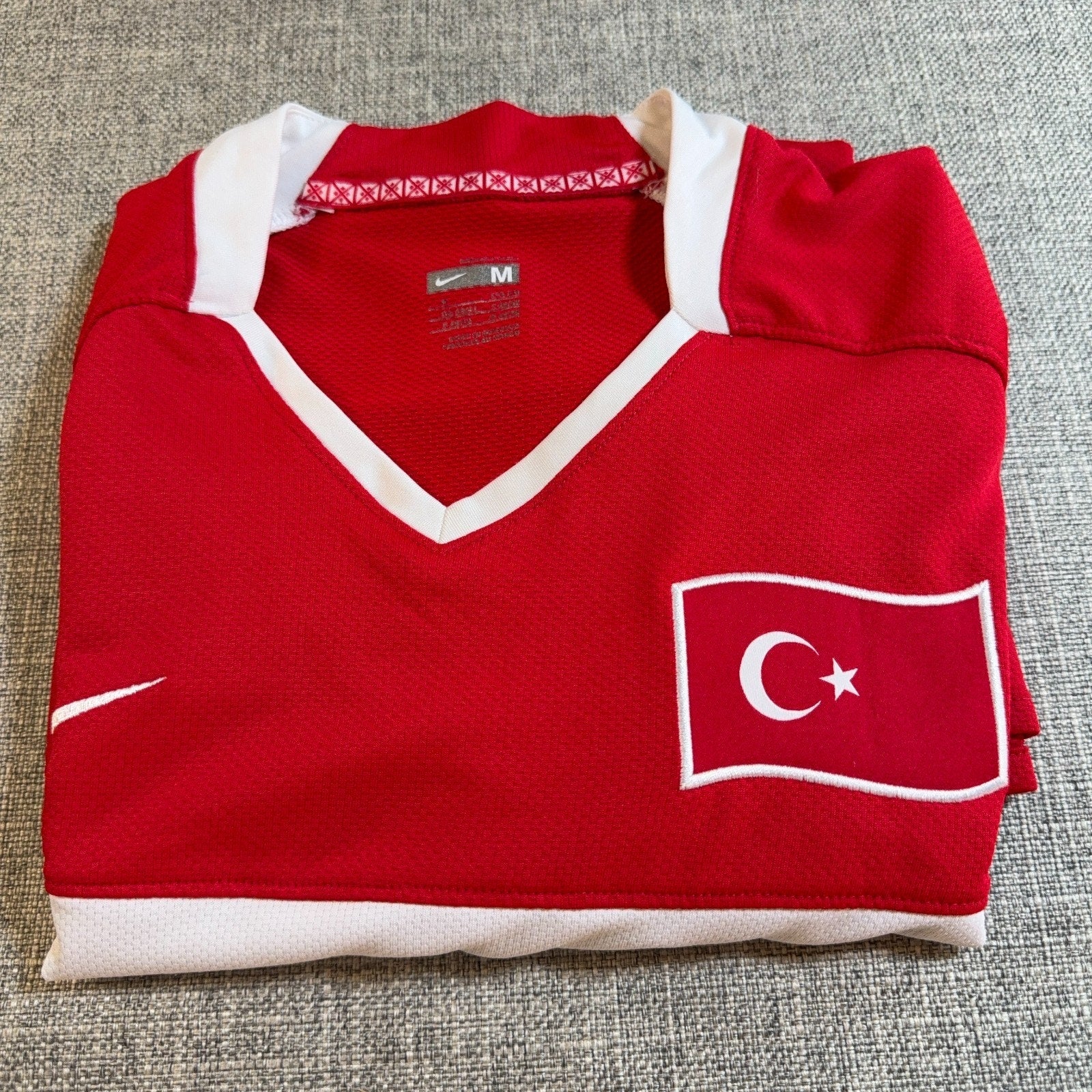 Nike Turkey Türkiye 2008 Soccer Jersey Men’s Medium Red National Team NikeFIT