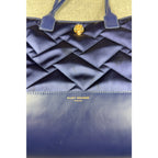Kurt Geiger London Navy Recycled Square Shopper Tote Quilted Eagle Bag