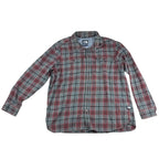 The North Face Men’s XL Plaid Flannel Shirt Burgundy Black Button Up Outdoor