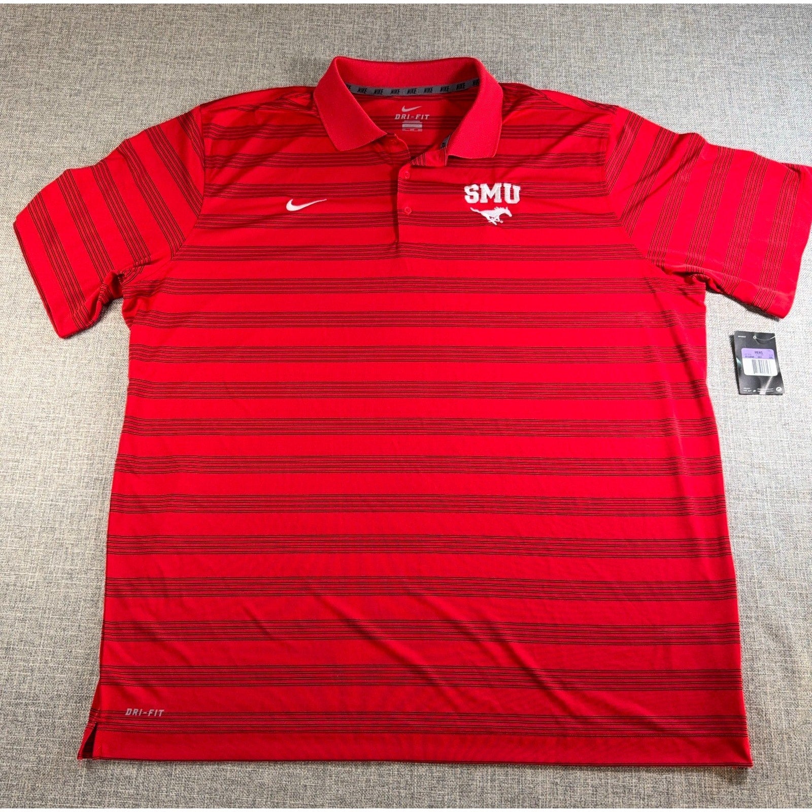 2 Nike SMU Mustangs Dri Fit Polos Men 3XL Red Blue NCAA Golf Shirt Lot