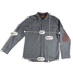 Brooklyn Industries Wool Blend Shirt Jacket XL Gray Elbow Patch Shacket