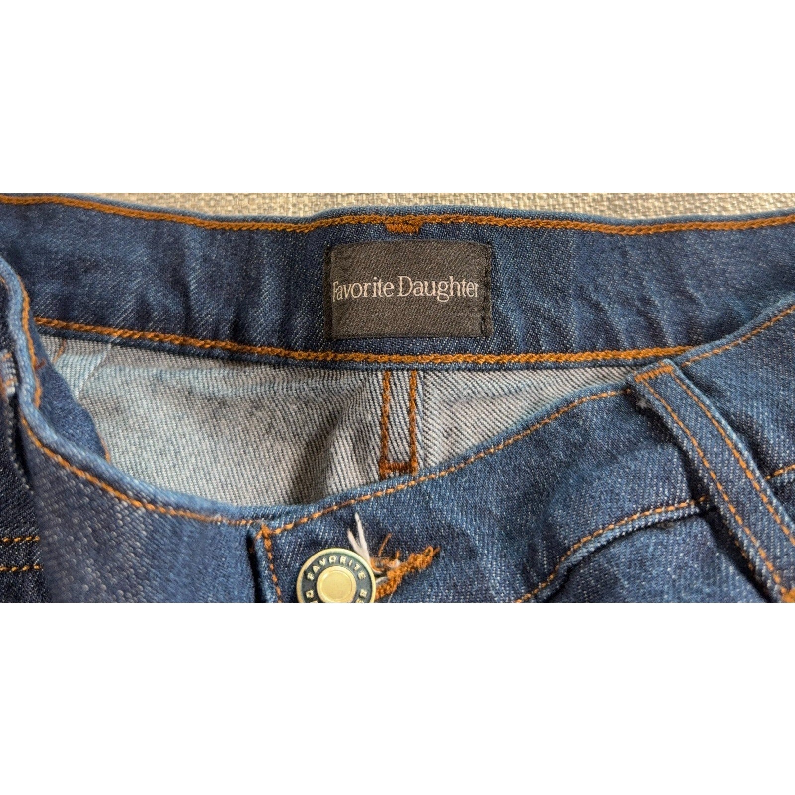 Favorite Daughter The Mischa Jeans Womens 31 Dark Wash Wide Leg High Rise Pepper