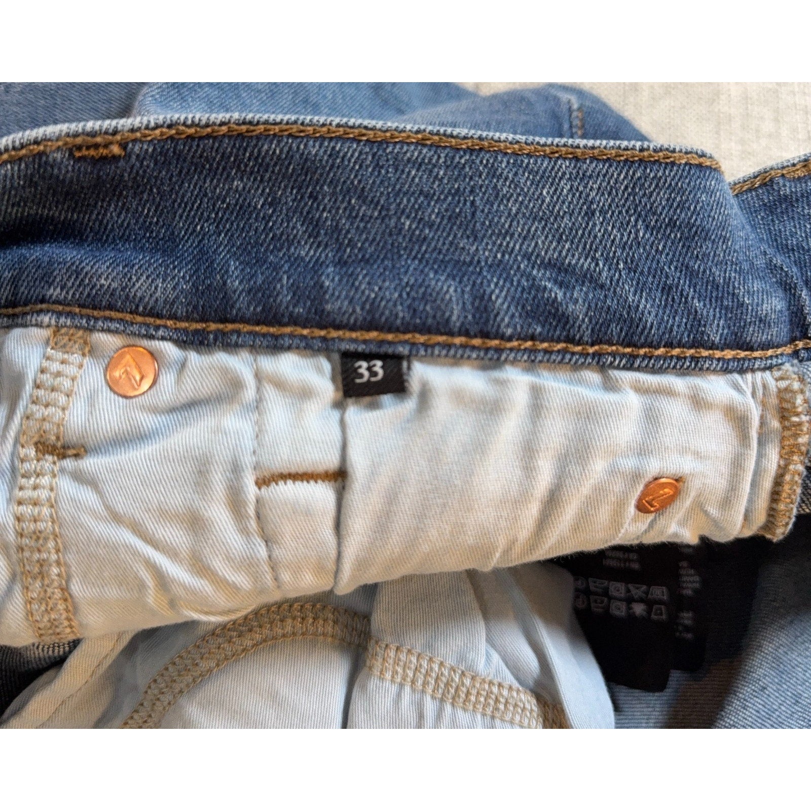 7 For All Mankind Denim Shorts Mens 33 NWT Raw Hem Cutoff Stretch Blue Jeans