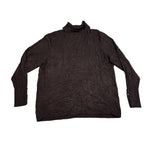 Lane Bryant Turtleneck Sweater Women's 18/20 Brown Button Cuff Plus Size