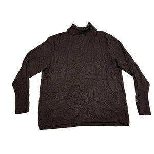 Lane Bryant Turtleneck Sweater Women's 18/20 Brown Button Cuff Plus Size
