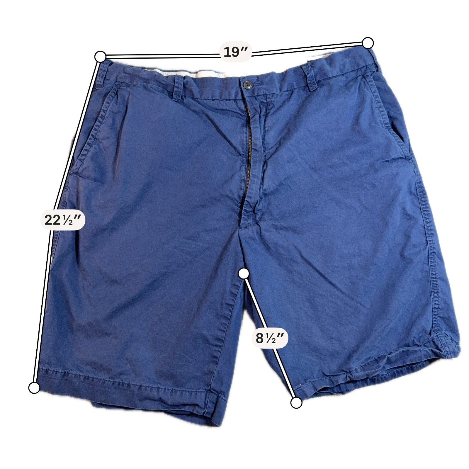 Polo Ralph Lauren Chino Shorts Mens 38 Navy Blue Cotton Classic Fit 8.5 In