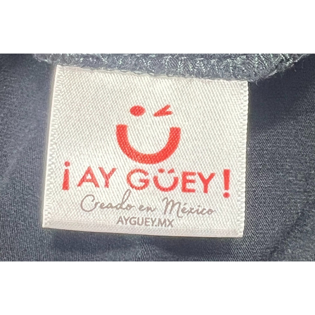 Ay Guey Jaguar Graphic T Shirt Mens S Black Mexican Art Stretch Tee