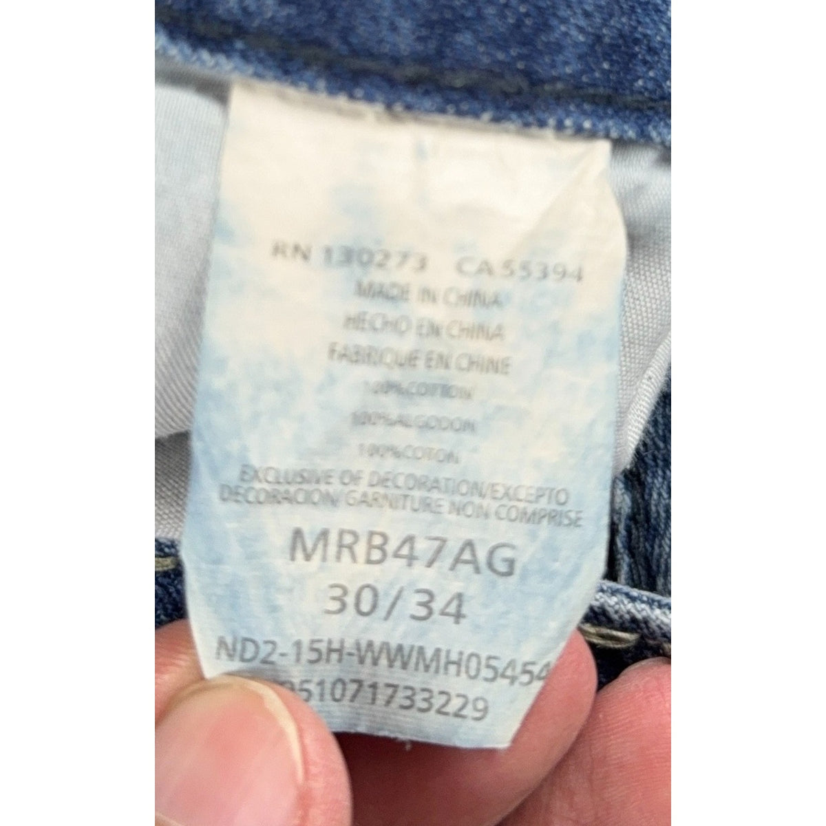 Rock 47 Wrangler Jeans Mens 30x34 Bootcut Y2K Western Thick Stitch Distressed