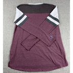 Texas A&M Aggies Champion Womens S Long Sleeve Shirt Maroon Colorblock NCAA