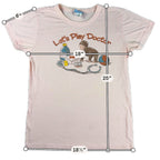 Junk Food Curious George Let’s Play Doctor T Shirt Womens XL Pink Made USA
