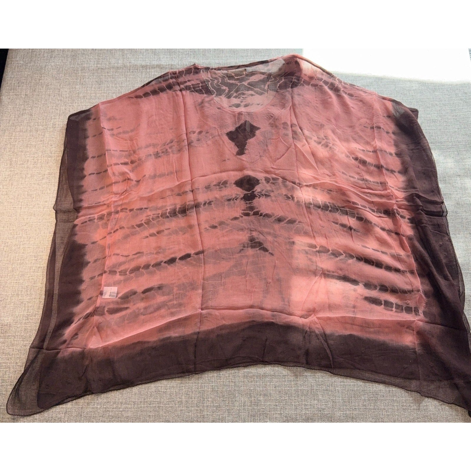 NOVICA Vijay Singh 2 Piece Beaded Sheer Kaftan Tunic Tank L NWOT Boho