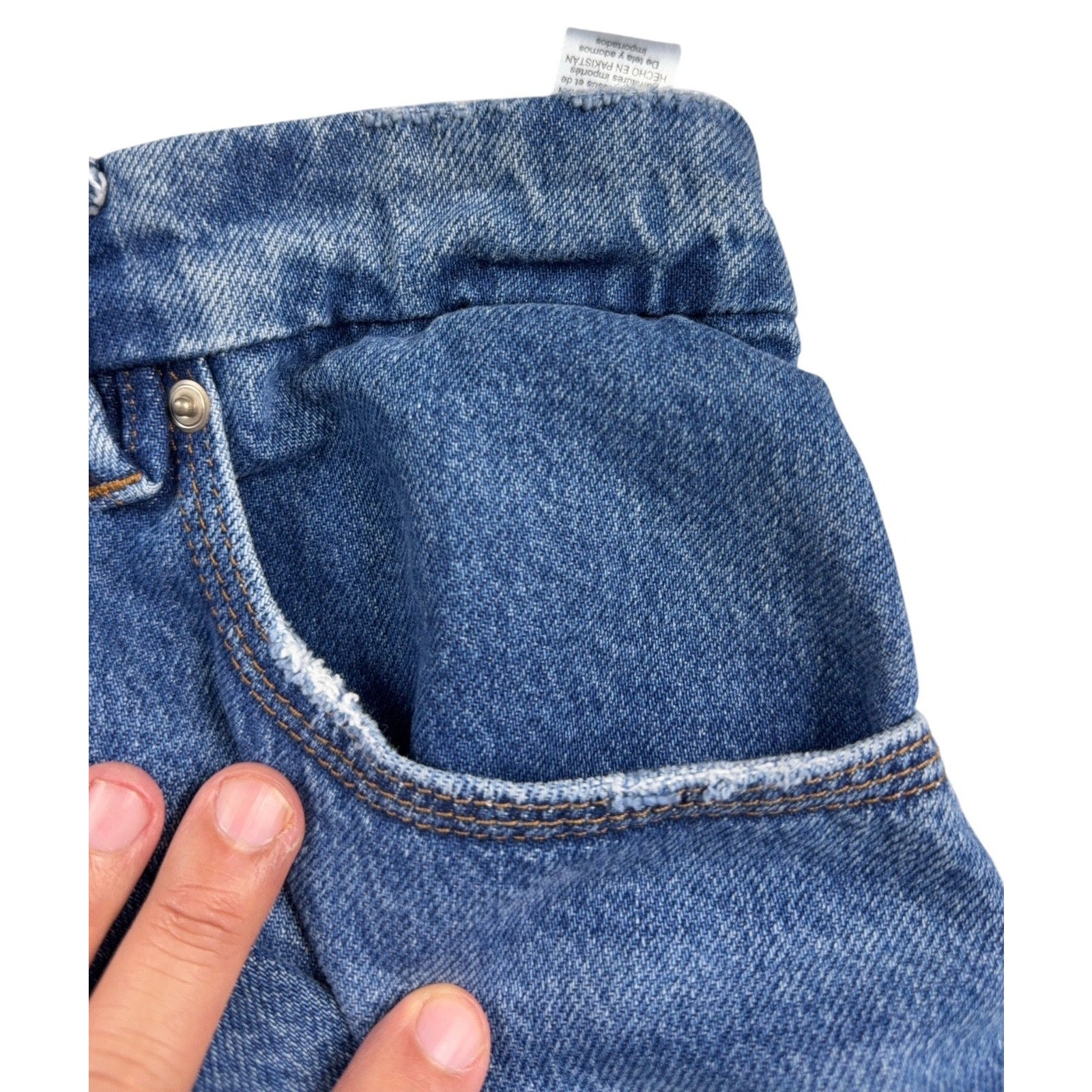 Good American Jeans Womens 10/30 Wide Leg High Rise Medium Wash Blue Denim