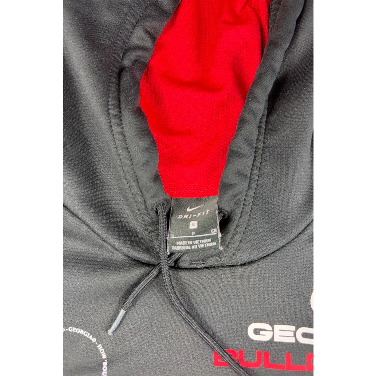 Nike Georgia Bulldogs Dri-FIT On Field Hoodie Men S Black Red UGA NCAA Football