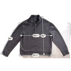 Banana Republic Mens Quarter Zip Pullover Sweatshirt Charcoal Black Medium