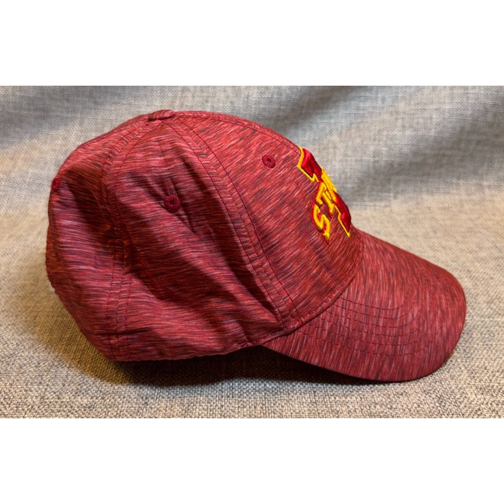 Iowa State Cyclones Cap Red Heather Adjustable Embroidered NCAA College Hat