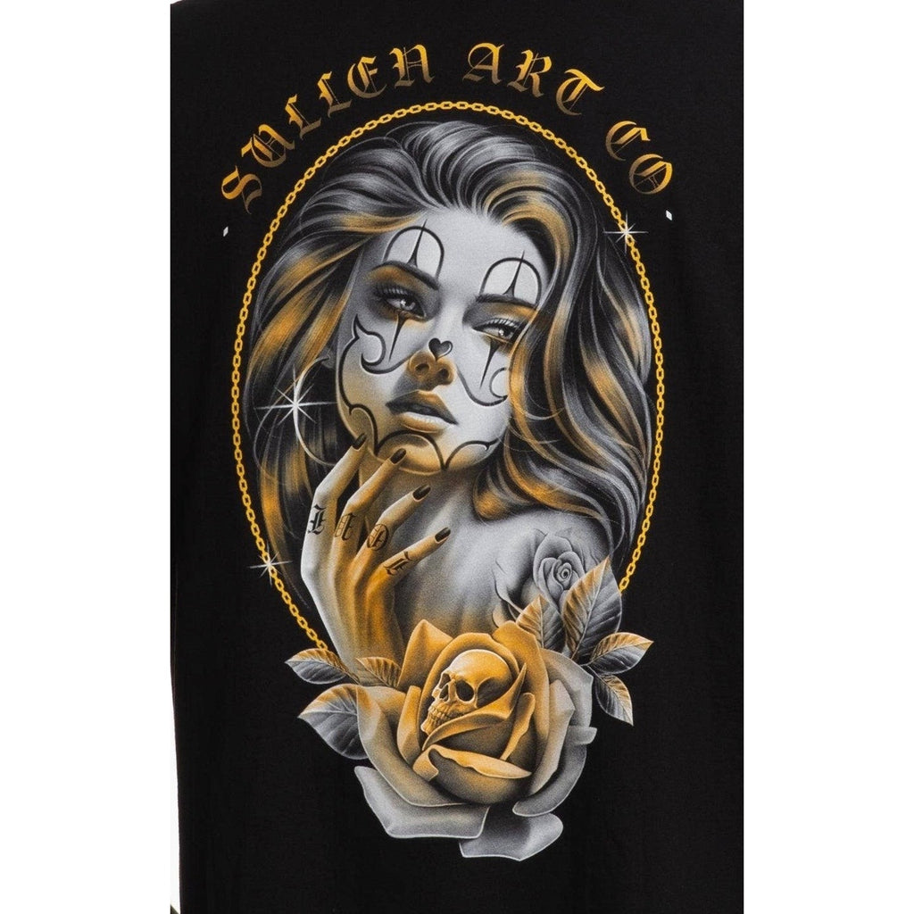 Sullen Art Collective Gold Gaze 1 Ton T Shirt Mens XL Black SCM7570 NWT