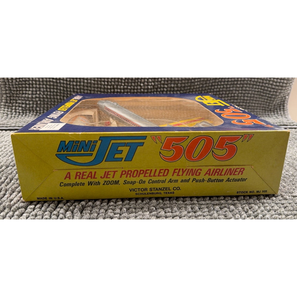 1970 Victor Stanzel Mini Jet 505 ZOOM Jet Propelled Airliner Toy Plane Boxed