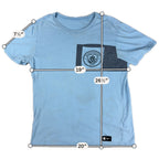 Manchester City Nike Tee Mens Medium Blue Soccer Football Pocket Shirt