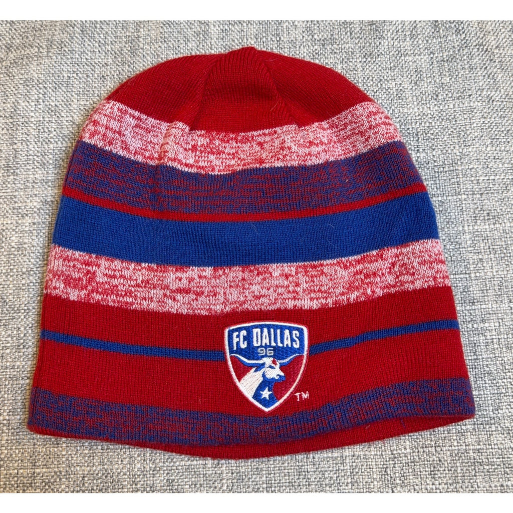 adidas FC Dallas Reversible Beanie MLS Soccer Blue Red Knit Winter Hat