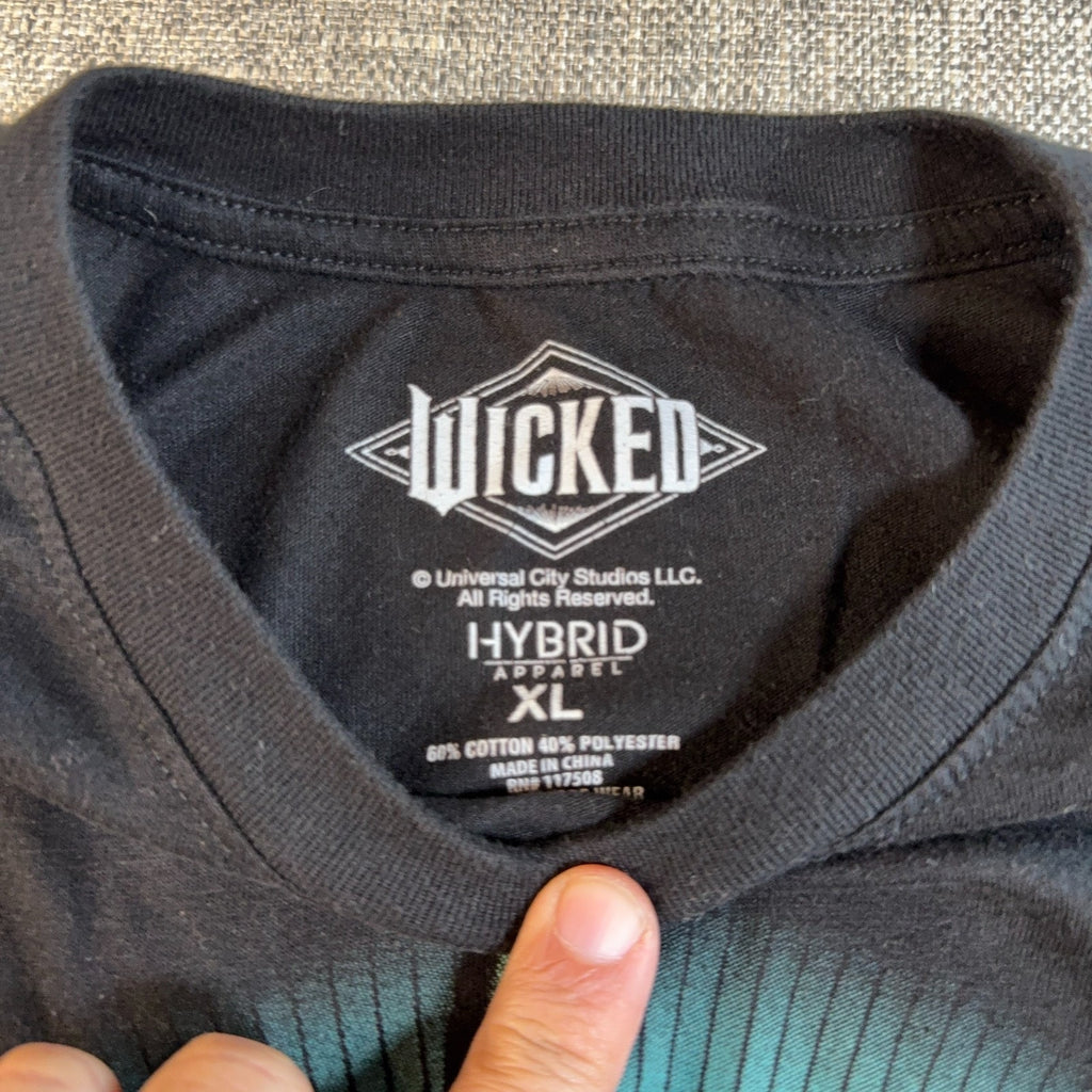 Wicked Defying Gravity T Shirt Youth XL Black Universal Graphic Tee Adult XS S