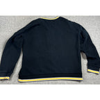 Zara Balance Tiger Elephant Embroidered Sweatshirt Womens L Black Rare