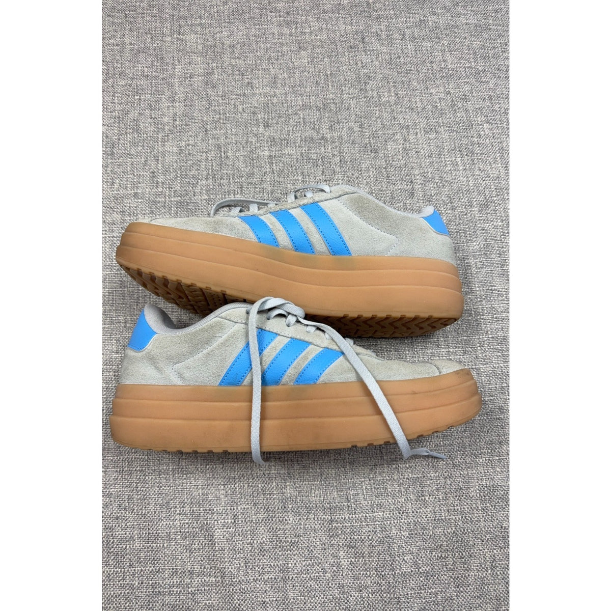 Adidas VL Court Bold Womens 8.5 Halo Blue Gum Platform Sneakers IH2310