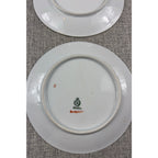 Antique PM Moschendorf Bavaria Hand Painted Rose Plates Set 6 Gold Rim 1895-1910