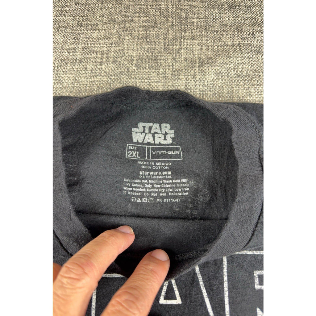Star Wars Artist Series Darth Vader T Shirt 2XL Fifth Sun Black Pink Graphic Tee