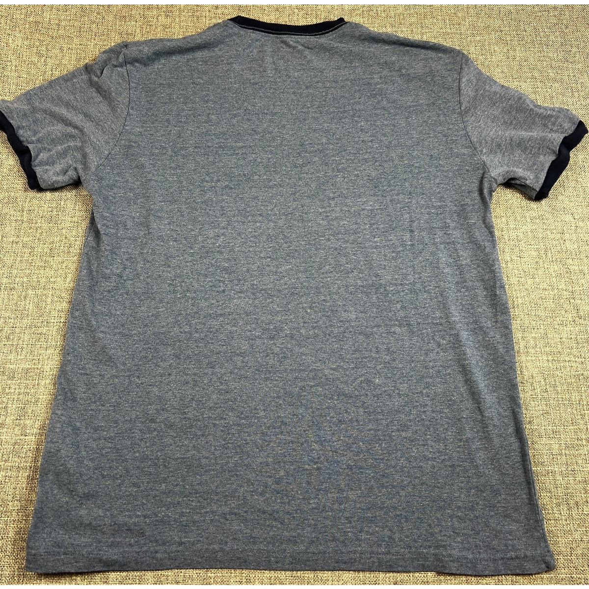 Disney Parks Mickey Mouse Mens M Gray Ringer T Shirt Distressed Graphic Tee