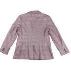 Court & Rowe Womens Blazer Size 14 Houndstooth Plaid Double Breasted Pink