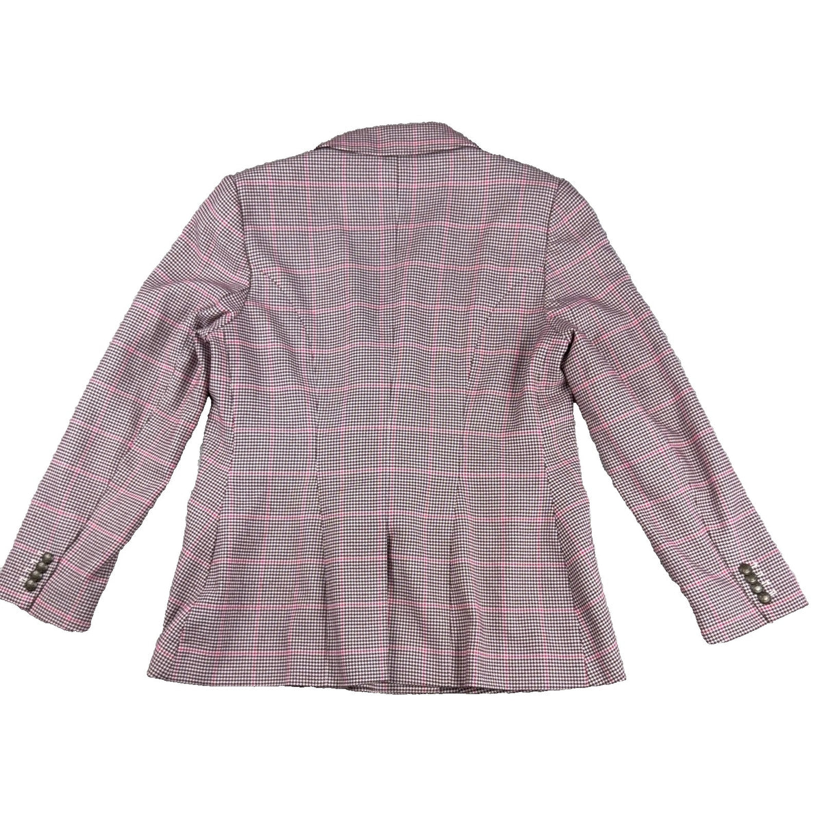 Court & Rowe Womens Blazer Size 14 Houndstooth Plaid Double Breasted Pink