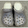 Crocs Classic Glitter Clogs Silver M6 W8 Iridescent Sparkle 205942