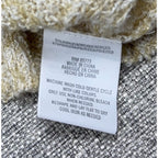 O'Neill Sweater Womens Small Cream Cropped Ribbed Knit Drop Shoulder Pullover