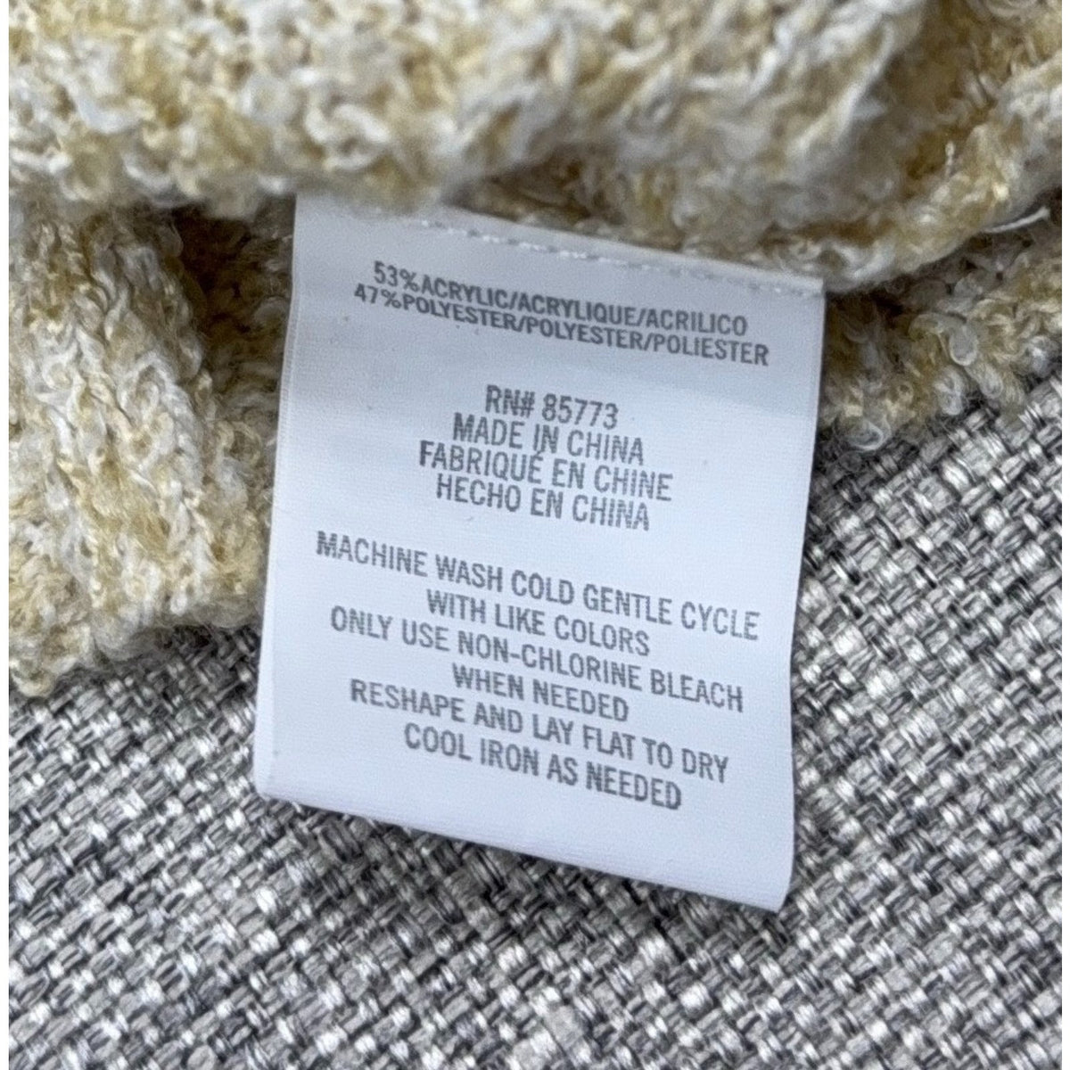 O'Neill Sweater Womens Small Cream Cropped Ribbed Knit Drop Shoulder Pullover