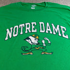 Champion Notre Dame Fighting Irish T Shirt Mens XL Green Leprechaun NCAA