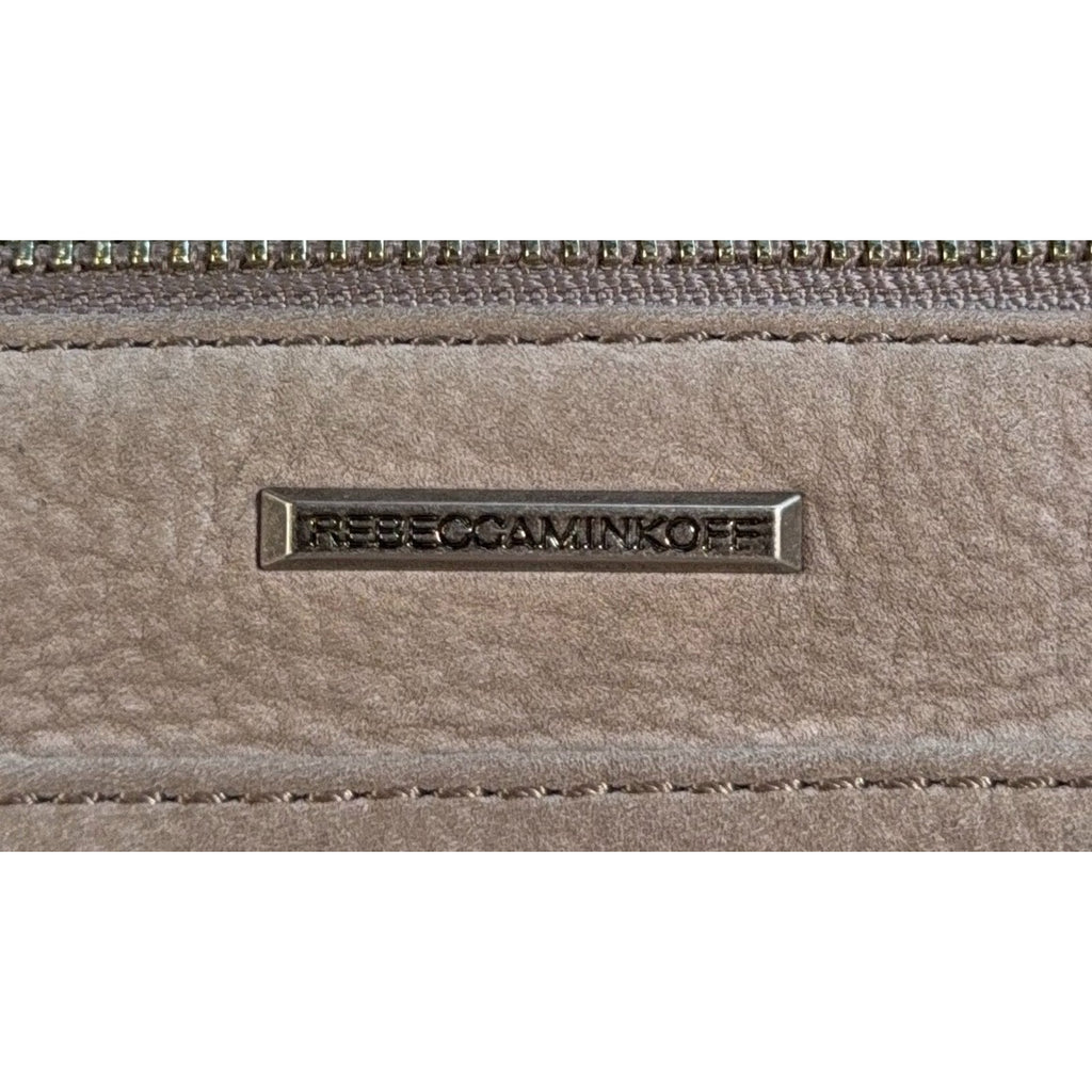 Rebecca Minkoff Mini MAC Crossbody Bag Gray Leather Chain Strap Purse