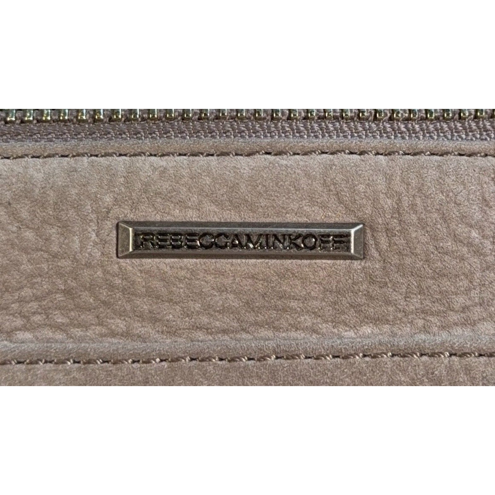Rebecca Minkoff Mini MAC Crossbody Bag Gray Leather Chain Strap Purse